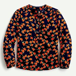 J. Crew Popover top in Poppy Fields